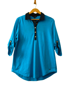 Blusa Tommy Hilfiger con Cuello Chomba y Manga 3/4