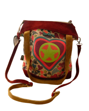 Bolso Cartera Simones de Cuero con Estampado