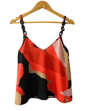 Musculosa Millie Estampada con Bretel Cadena