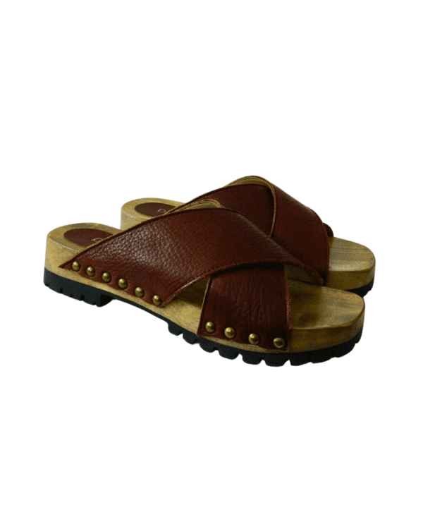Sandalias Paruolo de Cuero Chocolate Nuevas (320-225)