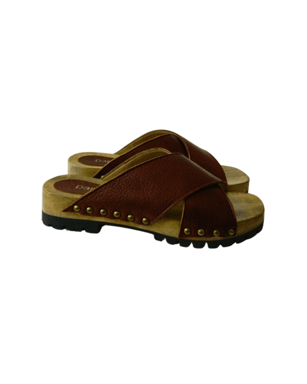 Sandalias Paruolo de Cuero Chocolate Nuevas (320-225)