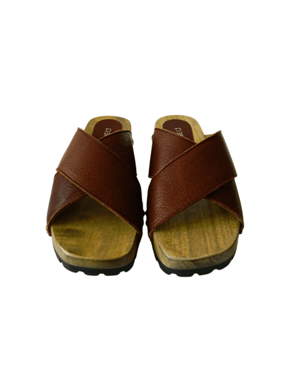 Sandalias Paruolo de Cuero Chocolate Nuevas (320-225)