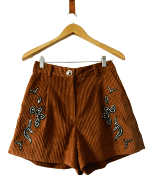 Short Cloetas Corderoy Chocolate con Tachas (397-101)
