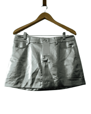 Mini Falda Mango Plateada Talle M y XL con Etiqueta