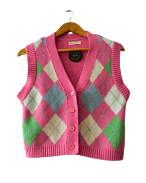 Chaleco Stradivarius Rombos con Botones