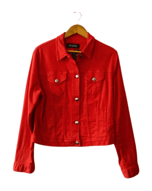 Campera Melocotón Denim Rojo Coral