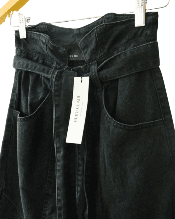 Denim Heidi Clair Negro Tiro Alto con Etiqueta TXS