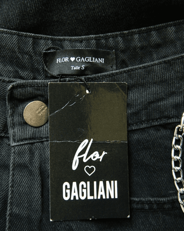 Denim Flor Gagliani Mom Cadenas con Etiqueta TS
