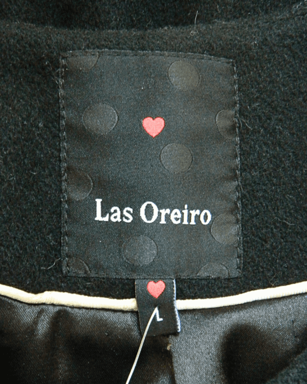 Chaqueta Las Oreiro de Paño Negra con Volados