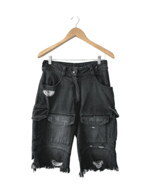 Bermuda El Camarín Denim Cargo Negra T. 1