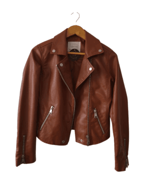 Chaqueta Anthropologie de Cuero Sintético Chocolate