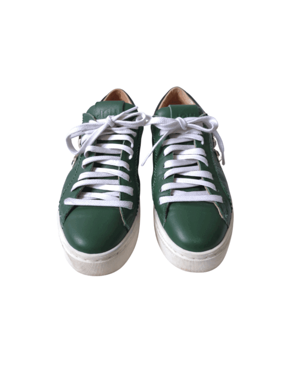 Zapatillas Jazmin Chebar de Cuero Verdes con Estrellas T. 37