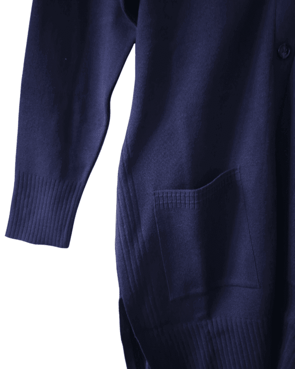 Cardigan Jazmin Chebar Oversize Zoe Azul Marino con Etiqueta T.1