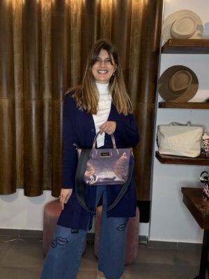 Cardigan Jazmin Chebar Oversize Zoe Azul Marino con Etiqueta T.1