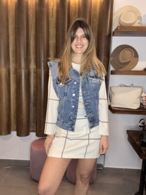 Chaleco Denim Mango Oversize con Etiqueta T. XS