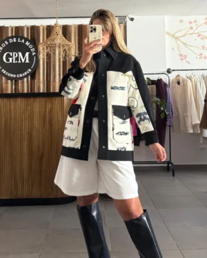 Chaqueta Jazmin Chebar Charlotte de paño con Etiqueta T. 1