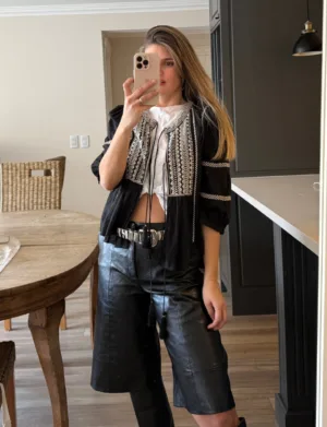 Camisola Rapsodia Negra Bordada Boho