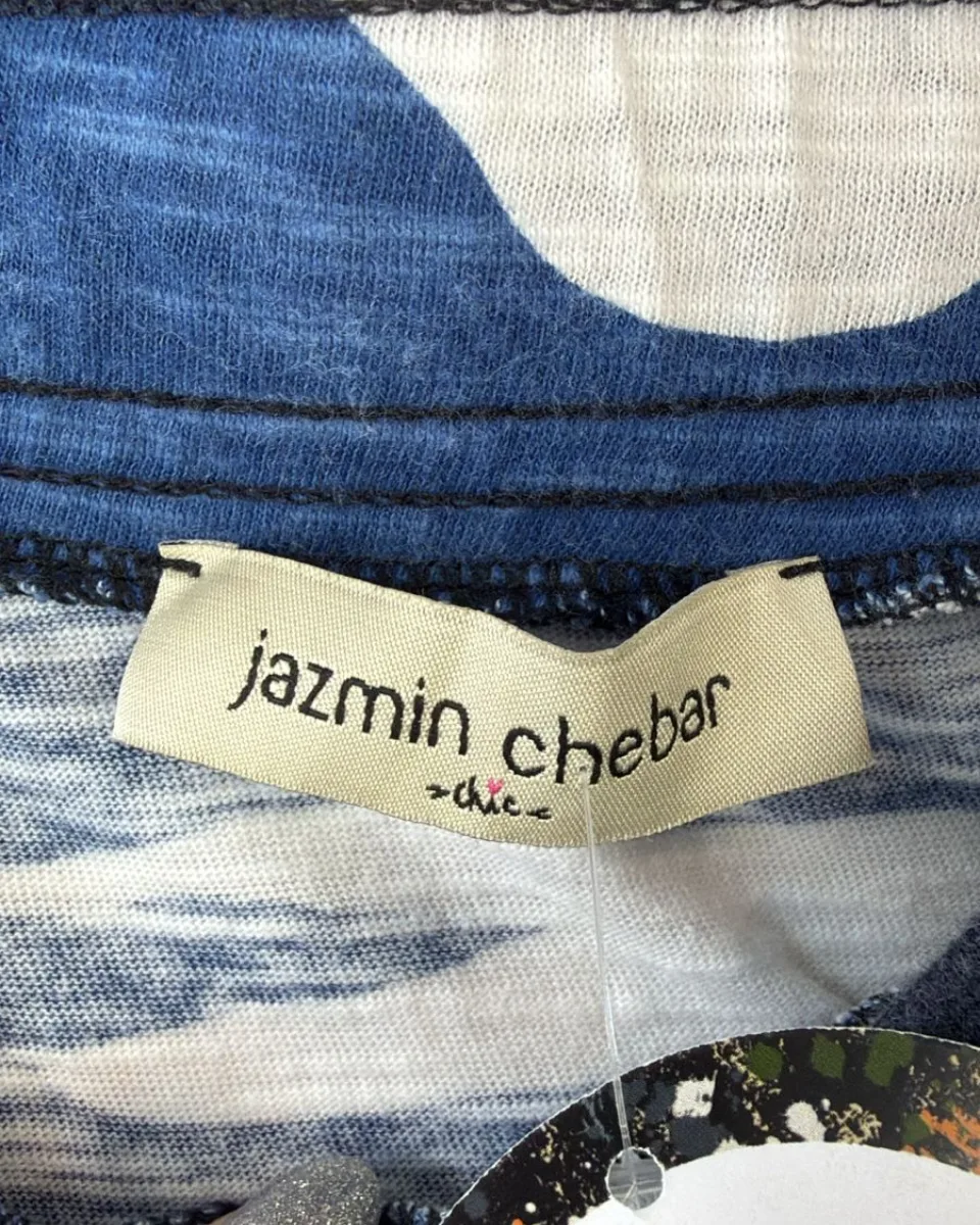 Falda Jazmin Chebar Maxi Azul Estampada